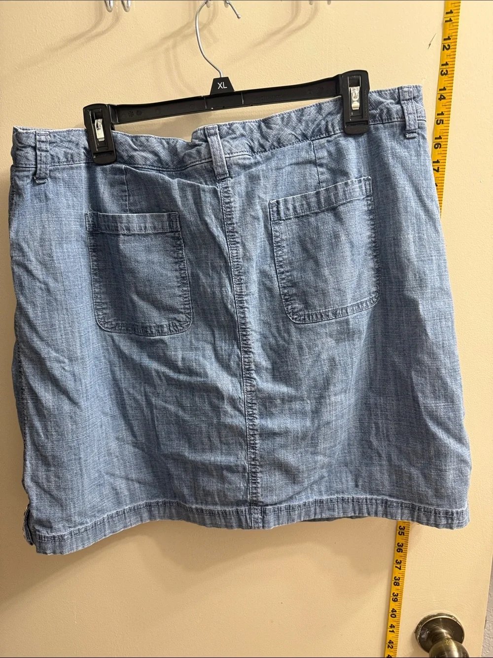 Karen Scott Light Blue Denim Mini Skirt